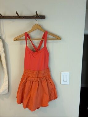 Free People Movement Way Home Skortsy XS Morning Burst Orange